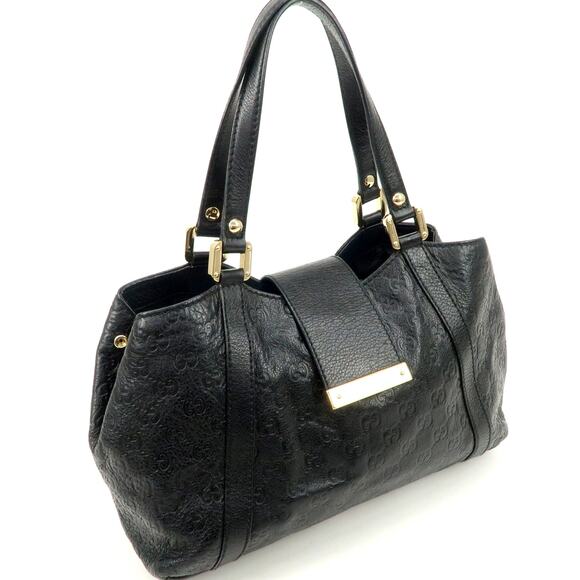 💎✨Authentic✨💎GUCCI Guccissima Leather Shoulder Bag Hand Bag Black - Picture 4 of 15